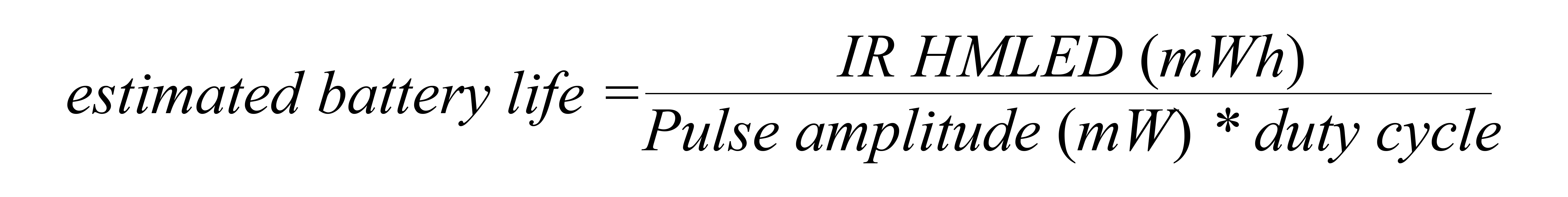 calculate battery life helios equation