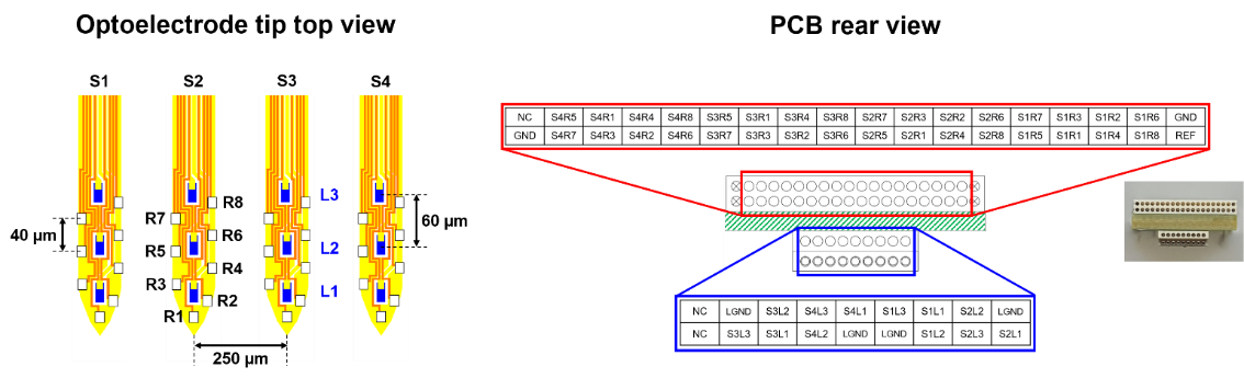 NeuroLight Optoelectrode schematic